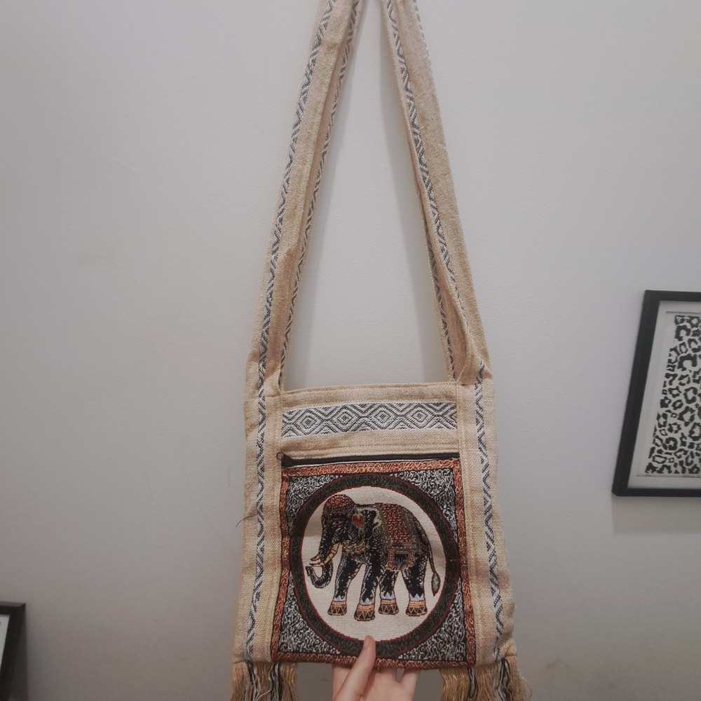 Hand Woven Elephant Bag From Thailand